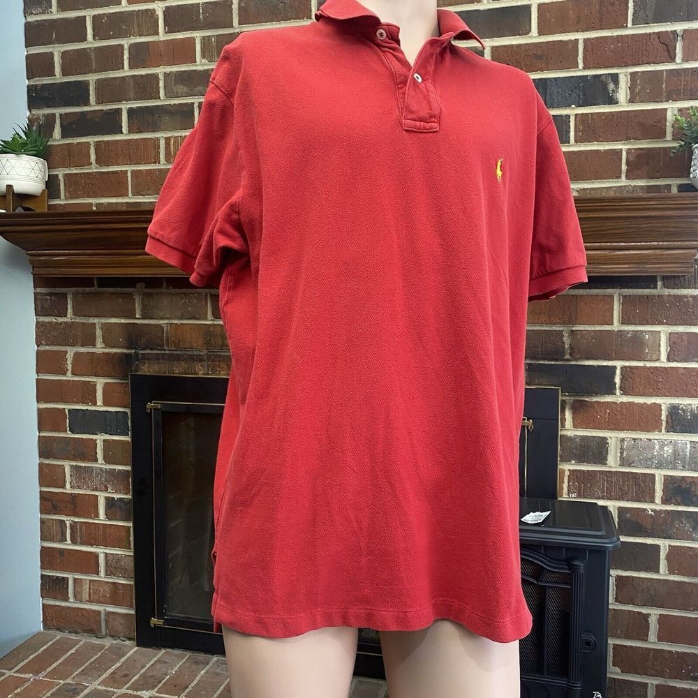 POLO BY RALPH LAUREN Men’s T Shirt Short Sleeve Red size L Polo Cotton Pre Owned